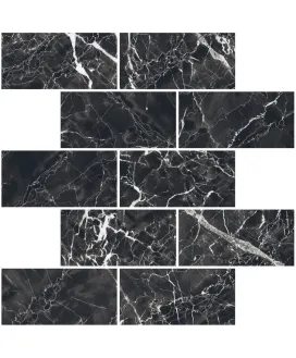 Мозаика Black & White Черный Лаппатированный 307x307x10 | керамогранит KERRANOVA