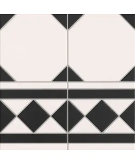 Керамическая плитка Oxford Negro Cenefa 330х330 | керамогранит Realonda