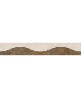 Бордюр настенный Энигма бордюр коричневый 6.7х40 | Керамическая плитка Керамин